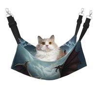 KKLWEGU Flying Dragon Cat Hammock Summer Breathable Hanging Pet Cage Hammock Bed Adjustable Soft Sleeping Hammock for Cats Small Dogs Rabbits Medium