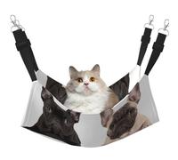 KKLWEGU French Bulldog Cat Hammock Summer Breathable Hanging Pet Cage Hammock Bed Adjustable Soft Sleeping Hammock for Cats Small Dogs Rabbits Medium