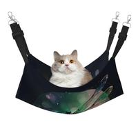 KKLWEGU Galaxy Animal Dragonfly Cat Hammock Summer Breathable Hanging Pet Cage Hammock Bed Adjustable Soft Sleeping Hammock for Cats Small Dogs Rabbits Medium