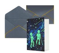 KKLWEGU Glow in The Dark Greeting Card with Envelopes Thinking of You Card Happy Birthday Wedding Invitation Blank Note Cards for All Occasions 4x6