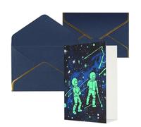 KKLWEGU Glow in The Dark Greeting Card with Envelopes Thinking of You Card Happy Birthday Wedding Invitation Blank Note Cards for All Occasions 4x6