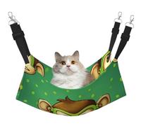 KKLWEGU Green Clever Monkey Cat Hammock Summer Breathable Hanging Pet Cage Hammock Bed Adjustable Soft Sleeping Hammock for Cats Small Dogs Rabbits Large