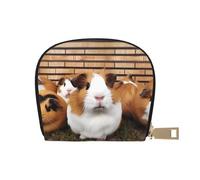 KKLWEGU Guinea Pigs Credit Card Holder Wallet, Leather Zipper Card Wallet For Women Ladies Rfid Blocking Card Case Small Coin Purse Accordion Wallet Gift