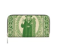 KKLWEGU Irish Blessing St Patrick'S Day Women'S Wallet Zip Around Travel Leather Wallet Card Holder Clucth Purse Gift For Women Ladies