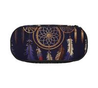 KKLWEGU Large Pencil Pen Case Portable Cute Pencil Pouch Bag With Double Zipper Pen Holder Box Organizer American Dream Catcher Makeup Bag For Women Men