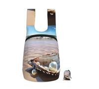 KKLWEGU Lightweight Travel Backpack,16l Foldable Hiking Daypack Waterproof Ocean Beach Mussel Pearl Travel Rucksack For Women Men