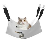 KKLWEGU Long-Beaked Heron Cat Hammock Summer Breathable Hanging Pet Cage Hammock Bed Adjustable Soft Sleeping Hammock for Cats Small Dogs Rabbits Large