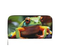 KKLWEGU Lovely Tree Frogs Women'S Wallet Zip Around Travel Leather Wallet Card Holder Clucth Purse Gift For Women Ladies