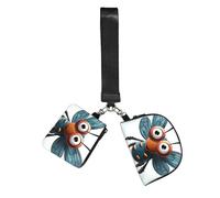 KKLWEGU Mini Zip Wristlet Wallets,Dual Pouch Keychain Wallet Insect Wings Eyes Key Chain Coin Purse Small Wallets For Women Insect Wings Eyes Sports Wristlet Pouch