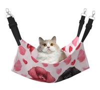 KKLWEGU Pink Poodles Dogs Cat Hammock Summer Breathable Hanging Pet Cage Hammock Bed Adjustable Soft Sleeping Hammock for Cats Small Dogs Rabbits Large