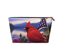 KKLWEGU Purple Morning Glory Cosmetic Bag Pu Leather Waterproof Makeup Bag Portable Travel Toiletry Bag Organizer Gold Zipper Pouch For Women Ladies Gift, Gold, One Size