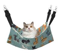 KKLWEGU Raining Cats & Dogs Cat Hammock Summer Breathable Hanging Pet Cage Hammock Bed Adjustable Soft Sleeping Hammock for Cats Small Dogs Rabbits Medium