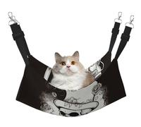 KKLWEGU Skeleton Chef Cat Hammock Summer Breathable Hanging Pet Cage Hammock Bed Adjustable Soft Sleeping Hammock for Cats Small Dogs Rabbits Large
