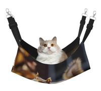 KKLWEGU Squirrel Just Laying Cat Hammock Summer Breathable Hanging Pet Cage Hammock Bed Adjustable Soft Sleeping Hammock for Cats Small Dogs Rabbits Large