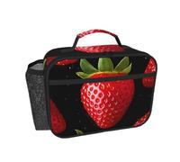 KKLWEGU Strawberry Lunch Bag Insulated Reusable Lunch Box Large Capacity Leakproof Lunch Cooler Totes Meal Bags For Women Men Work Office Picnic Travel