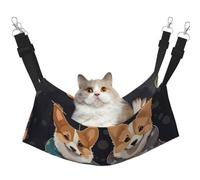KKLWEGU Wearing Clothes Corgi Dogs Cat Hammock Summer Breathable Hanging Pet Cage Hammock Bed Adjustable Soft Sleeping Hammock for Cats Small Dogs Rabbits Medium