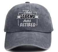 KKMKSHHG Funny Retirement Gifts for Men and Women, This Legend Has Retired Baseball Cap, This Legend Has Retired-embroidery Grey, One size