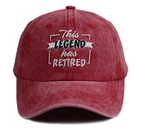 KKMKSHHG Funny Retirement Gifts for Men and Women, This Legend Has Retired Baseball Cap, This Legend Has Retired-red With Black Legend, One size