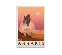 KKMM Arrakis Dune Sandworm Frank Herbert Poster Retro Canvas Print Living Room Bedroom Wall Art 20x30inch(50x75cm)