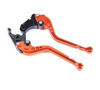 KKMNAIF Motorcycle Handlebar Brake Clutch Lever Adjustable Sport Clutch and Brake Levers for Tr&iumph for Daytona 675 2006-2017 Motorcycle Brake Lever(Orange Long)