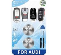 KKNCO Key Fob Battery Replacement for Audi A3 A4 A5 A6 A7 A8 Q3 Q4 Q5 Q6 Q7 Q8 R8 RS RS3 RS4 RS5 RS6 RS7 S3 S4 S5 S6 S7 S8 SQ5 SQ7 SQ8 TT Allroad Sportback Quattro (2 Packs) (Check Fitment Guide)
