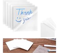 KKNE Transparent Sticky Notes - 76 x 76 mm Clear Sticky Notes Waterproof Self-Adhesive Translucent Sticky Note Pads for Books Annotation, See Through Sticky Notes for School & Office