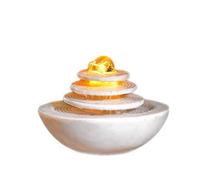 KKNH relaxation fountain Tabletop Fountain Creative Small Indoor Fountain With LED Ball, Suitable For Decoration Gifts For Family Living Room And Office quiet soothing sound of water (Color : White)