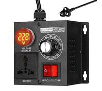 KKnoon AC220V 5000W Stepless Voltage Regulator Portable Variable Monophase Voltage Controller Temperature Speed Light Adjuster