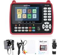 KKnoon Digital Satellite Finder Meter,ST-5150 DVB-S2/T2/C Combo HD Satellite TV Signal Finder Digital Handheld Signal Meter Satellite Finder H.265 HEVC MPEG-4 4.3 Inch TFT LCD UK Plug