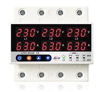 KKnoon Three Phase Voltage and Current Protector Synchronous and Asynchronous Working Modes Design Multiple Protections with Automatic Power Off and Automatic Reset Function
