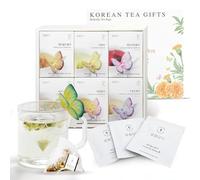 KKOKDAM 6 Flower Tea Bag Gifts With Butterfly holder | Emotional Tea Gifts, Tea Samplers, Small Gifts, Gifts for Mum, Mother's Day, Tea Present