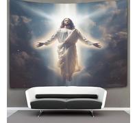 KKOLASXZE 3D Jesus Printed Wall Blanket Home Decoration Bedding Poster Wall Art Tapestry Tapestries Wall Hanging Soft Polyester for Kids Boys Girls Bedroom Living Room 180cmx230cm