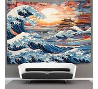 KKOLASXZE 3D Ocean Wave Print Wall Blanket Home Decoration Bedding Poster Wall Art Tapestry Tapestries Wall Hanging Soft Polyester for Kids Boys Girls Bedroom Living Room 180cmx230cm