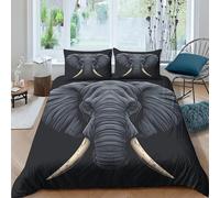 KKOLASXZE 3D Printed Elephant Duvet Cover Sets Bedding Sets Quilt Covers Zipper Closure Comforter Cover 3 Piece Duvet Cover Set for Teens And Adults Quilt Cover Set Double（200x200cm）