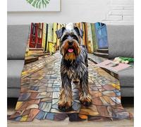 KKOLASXZE 3D Printed Miniature Schnauzer Blankets Ultra-soft Super Soft Cozy Fuzzy Warm Throws with Anti-wrinkle/anti-tarnishing Lightweight for Sofa Bed Decor Bedroom Decor 60x80inch(150x200cm)