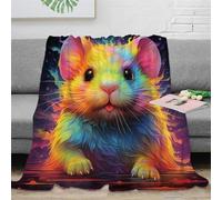 KKOLASXZE 3D Printed Rats Blanket Ultra-soft Super Soft Cozy Fuzzy Warm Throws with Anti-wrinkle/anti-tarnishing Lightweight for Home Couch Bed Sofa Cozy Warm 70x80inch(180x200cm)