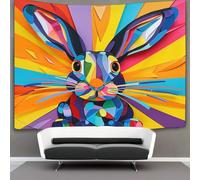 KKOLASXZE 3D Rabbit Print Wall Blanket Home Decoration Bedding Poster Wall Art Tapestry Wall Hanging Tapestries Soft Polyester for Living Room Bedroom Dorm Deco 70cmx100cm