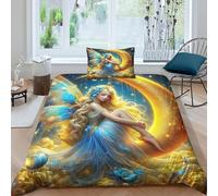KKOLASXZE Angel Wings Duvet Cover Set 3 PCS Hotel Quality Quilt Cover Bed Sets with Pillowcases, Zipper Closure, Ultra Soft, Anti-Allergic Microfiber Single（135x200cm）