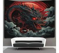 KKPBHTYVG 3D Black Dragon Printed Wall Blanket Home Decoration Bedding Poster Wall Art Tapestry Tapestries Wall Hanging Soft Polyester for Unisex Children Bedroom/Living Room/Dorm/Curtain 70cmx100cm
