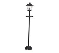 KKPLZZ 1/12 Scale Dollhouse Street Light with LED and Battery | Metal and Glass Construction, Switch on Base, 11.5cm Height, Realistic Miniature for Home Decoration