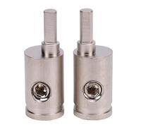 KKPLZZ 1 Pair Brass Amp Input Reducers Car Sound Amplifier Wire Terminal Connectors for Vehicle Sound Systems (4GA to 8GA)
