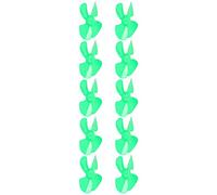 KKPLZZ 10Pcs 40mm 4 Blades Propeller, Strong Wind Durable ABS Plastic Light Weight, with 2mm Aperture, for Toy Car Remote Control Model (Green)