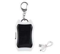 KKPLZZ 1200mAH Solar Portable Charger Keychain, Mini Power Bank with LED Flashlight, Outdoor USB Battery Pack Emergency Phone Charger for Camping and Hiking