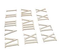 KKPLZZ 12Pcs Wooden Roman Numerals, Handmade DIY Clock Numbers Craft Kit with Smooth Surface for Wedding Decor, Home Decoration, Kids Crafts