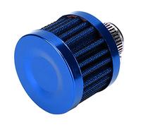 KKPLZZ 13mm Mini Air Intake Filter, Universal Car Accessory with Nonwoven Fabric for Increased Air Flow and Engine Protection, Red Blue Silver Black (Blue)