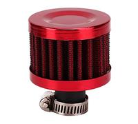 KKPLZZ 13mm Mini Air Intake Filter, Universal Car Accessory with Nonwoven Fabric for Increased Air Flow and Engine Protection, Red Blue Silver Black (Red)