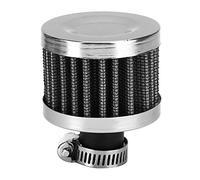 KKPLZZ 13mm Mini Air Intake Filter, Universal Car Accessory with Nonwoven Fabric for Increased Air Flow and Engine Protection, Red Blue Silver Black (Silver)