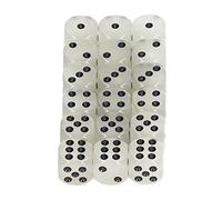 KKPLZZ 18pcs Luminous Dice Set, Glow in The Dark Dice for Board Games with Excellent Acrylic Material, Suitable for Bar KTV Christmas Party Family Gathering