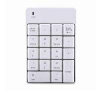 KKPLZZ 2.4GHz Wireless USB Numeric Keypad, 18 Keys Mini Digital Keyboard for Laptop PC, with Receiver for Notebook Users (White)