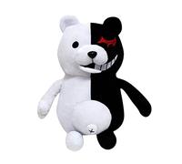 KKPLZZ 25CM Monokuma Plush Anime Doll, Black White Bear Plush Doll Game Figure Plush Toy Cartoon Soft Stuffed Toys for Festivals and Parties